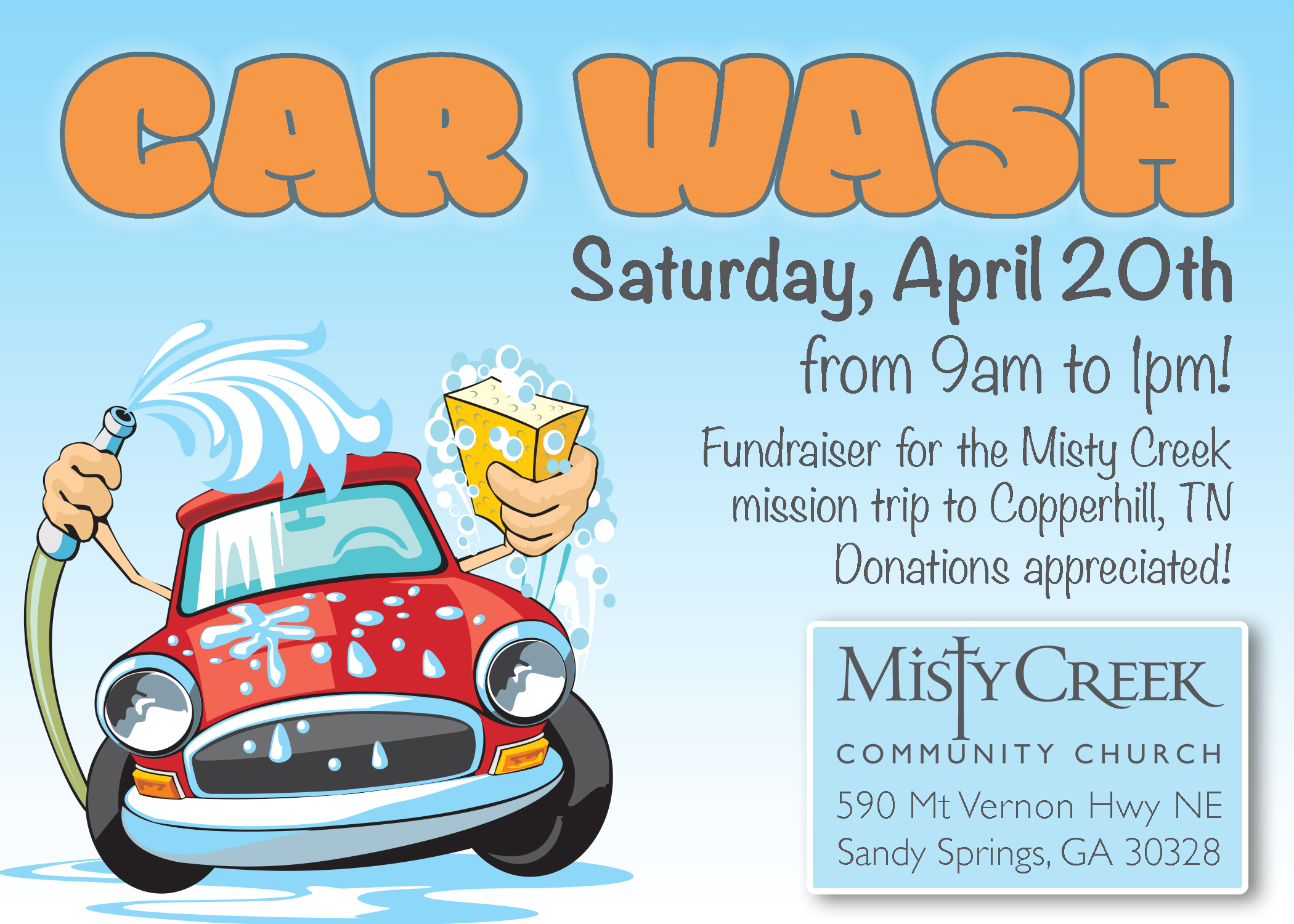 Car Wash Fundraiser for Mission Trip!